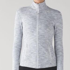 Lululemon Define Jacket Heathered Light Gray Hiking Gym Athletic Comfy Women's 6